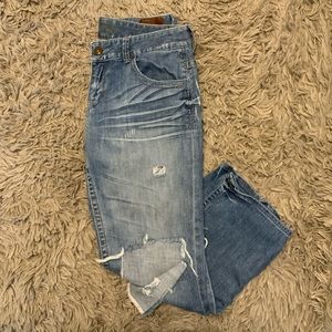 Express Destroyed Boyfriend Jeans low-rise